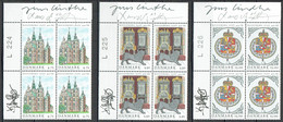 Lars Sjööblom. Denmark 2006. 400 Anniv. Rosenborg Castle. Michel 1428-1430. Plate Blocks MNH. Signed. - Blocks & Kleinbögen