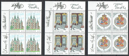 Lars Sjööblom. Denmark 2006. 400 Anniv. Rosenborg Castle. Michel 1428-1430. Plate Blocks MNH. Signed. - Blocks & Kleinbögen