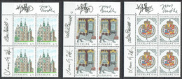 Lars Sjööblom. Denmark 2006. 400 Anniv. Rosenborg Castle. Michel 1428-1430. Plate Blocks MNH. Signed. - Blocs-feuillets