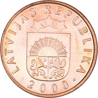 Monnaie, Lettonie, 2 Santimi, 2000, SUP+, Copper Clad Steel, KM:21 - Lettonie