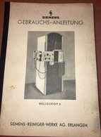 Siemens X-Ray Radiology - Helioskop 3 Gebrauchs-Anleitung 1950's Booklet - Macchine
