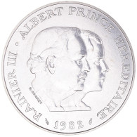 Monnaie, Monaco, Rainier III Et Albert, 100 Francs, 1982, ESSAI, FDC, Argent - 1960-2001 Nouveaux Francs