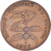 Monnaie, Rwanda, 5 Francs, 1977, British Royal Mint, TB+, Bronze, KM:13 - Rwanda