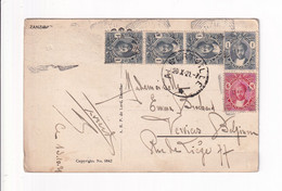 Postkaart / Carte Postale - Zanzibar 1921 - Naar Verviers - H.H. The Sultan Of Zanzibar - Zanzibar (1963-1968)