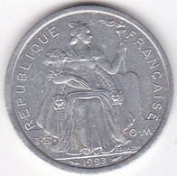 Polynésie Française . 2 Francs 1993, En Aluminium - French Polynesia