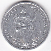 Polynésie Française . 2 Francs 1993, En Aluminium - Polinesia Francese