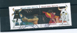 N°  3374 3375 Caprichoso/Garantido Timbres Brésil 2004 Oblitéré Brasil - Used Stamps