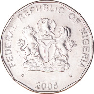 Monnaie, Nigéria, 50 Kobo, 2006, TTB+, Nickel Clad Steel, KM:13.3 - Nigeria