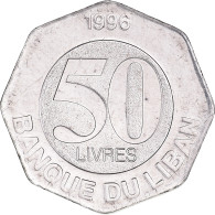 Monnaie, Liban , 50 Livres, 1996, Royal Canadian Mint, SUP, Acier Inoxydable - Lebanon