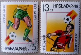 Bulgarie Bulgaria 1981 Sport Football Coupe Du Monde Soccer World Cup 1982 Yvert 2668 2669 O Used - 1990 – Italie