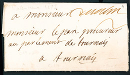 Lettre MP "De Valencienne" (44mm - L N°2 - 1708) Adresse Partiellement Effacée Mais Frappe TB, Ind 19. - 1849-1876: Classic Period