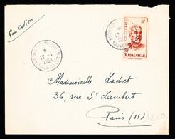 Lettre Madagascar N°315 OBL CAD "Archipel Kerguelen Madagascar" (12.1.1950 Navire Cdt Charcot) Sur Lettre. TB - Andere & Zonder Classificatie