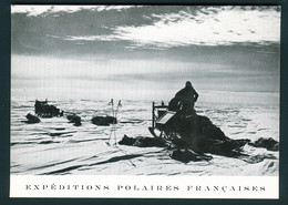 Lettre Projet De Carte Postale Non Adopté Pour L'expédition De 1952-1953 - Photo NB Raid Sur La Banquise Avec Mention "e - Andere & Zonder Classificatie