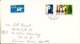 Israel Cover Sent Air Mail To Germany DDR 1988 - Lettres & Documents