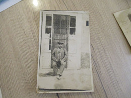 Carte Photo 34 Hérault Gigean Louis Christol Assis Devant Son épicerie - Sonstige & Ohne Zuordnung