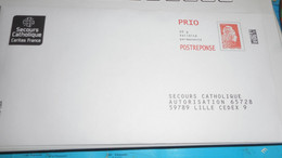 Enveloppe PAP - Prio "SECOURS CATHOLIQUE" - Listos A Ser Enviados: Respuesta