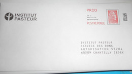 Enveloppe PAP - Prio "INSTITUT PASTEUR" - PAP: Antwort