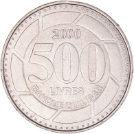 Monnaie, Liban , 500 Livres, 2000, TB+, Nickel Plaqué Acier, KM:39 - Libano