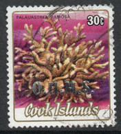 Cook Islands 1985 Marine Life 30c Value, Optd. OHMS Official, Used, SG O38 (BP2) - Cook Islands