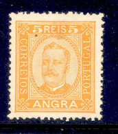 ! ! Angra - 1892 D. Carlos 5 R (Perf. 12 3/4)  - Af. 01 - MH - Angra