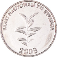 Monnaie, Rwanda, 20 Francs, 2003, SUP, Nickel Plaqué Acier, KM:25 - Rwanda