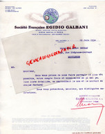 21- DIJON- RARE LETTRE FROMAGE BEL PAESE-EGIDIO GALBANI-1934- ANDRE BRUNAT 32 RUE STEPHANE SERVANT MONTLUCON - Lebensmittel