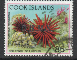 Cook Islands 1995 Reef Life 85c Value, Optd. OHMS Official, Used, SG O62 (BP2) - Cook Islands