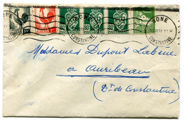 RC 24463 ALGERIE 1951 LETTRE DE BONNE OBL. MECANIQUE POUR AURIBEAU DEPARTEMENT DE CONSTANTINE ( VOIR DESCRIPTION ) - Briefe U. Dokumente