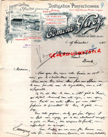 21- CHATILLON SUR SEINE- RARE LETTRE MANUSCRITE EDMOND VIREY-DISTILLERIE VINS PINEAU-LA MARCELLINE-1925 LUNEL - Food