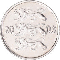 Monnaie, Estonie, 20 Senti, 2003, No Mint, TTB+, Nickel Plaqué Acier, KM:23a - Estland