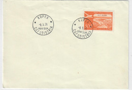 TRIESTE B VUJA 1954  - POSTA AEREA 500 D. ARANCIO -  FDC - Marcofilie