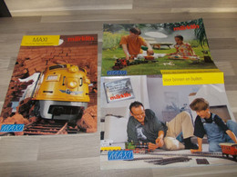 2 X Oude Katalogus Marklin Märklin MAXI - 1 Op A4 Formaat En 1 Op A3 ! Geplooid Tot A4 - Nerlandés