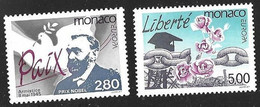 MONACO  -  TIMBRE  N° 1987 / 1988  -   EUROPA PAIX ET LIBERTE   -  NEUF -  1995 - Unused Stamps