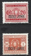 ITALIA. 1941, IONIAN ISLANDS 2 MH/UNG POSTAGE DUE STAMPS - Isole Ionie