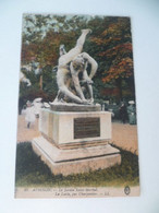 AVIGNON JARDIN ST MARTIAL STATUE LA LUTTE PAR CHARPENTIER - Lutte