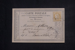 FRANCE- Carte Précurseur Pour Mer , Affranchissement Cérès 15ct - L 134665 - Vorläufer