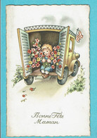 * Fantaisie - Fantasie - Fantasy * (nr 5954) Bonne Fete Maman, Moederdag, Enfant, Camion, Enfant, Fleurs, Old - Fête Des Mères