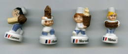 FEVES - FEVE  - LES PETITS CHOCOLATIERS DE FRANCE 2020 - LOT DE 4 FEVES - Personnages