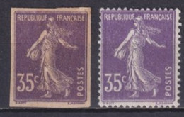 1907 - SEMEUSE DENTELE + FONCE NON DENTELE ! - YVERT N°140 ** MNH - COTE = 124 EUR - Ongebruikt