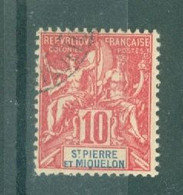 SAINT-PIERRE ET MIQUELON - N°73 Oblitéré. Timbres De 1900-08. - Used Stamps