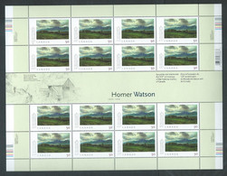 Canada # 2109 - Full Pane Of 16 + Horizontal Gutter MNH - Art Canada: Homer Watson - Fogli Completi