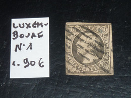 TIMBRE POSTE DU LUXEMBOURG N°01 - OBLITEREE (C.V) - 1852 William III