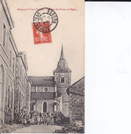 1910 Correspondance Autigny La Tour - La Rue Des écoles Et L'église Animation - Autres & Non Classés