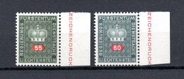 Liechtenstein 1968 Dienstmarken D 40/41 Y (Weises Papier) Postfrisch - Dienstzegels