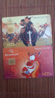 Mulan Diney 2 Phonecards Used Rare - Mit Chip
