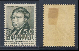Nederland Netherlands Pays Bas 1939 M330 YT 321 Sc B116 SG 490 Used - Nicolaas Beets (1814–1903) Schriftsteller,Theologe - Ecrivains