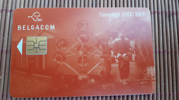 Phonecard Atomium 1000 BEF Used GI  30.08.2001 Low Issue Rare - Mit Chip