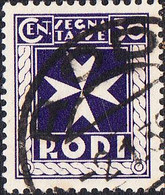 ITALIA, RODI 1934, SEGNATASSE CENT 30 USATO - Egée (Rodi)