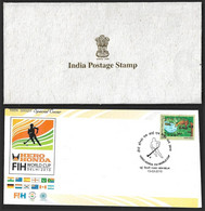 INDIA 2010 FIH HOCKEY World Cup VVIP Presentation Pack + Special Cover - Golden Embossed (**) Inde Indien VERY RARE - Jockey (sobre Hierba)