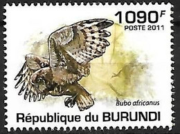 Burundi - MNH ** 2011 :   Spotted Eagle-Owl  -  Bubo Africanus - Hiboux & Chouettes